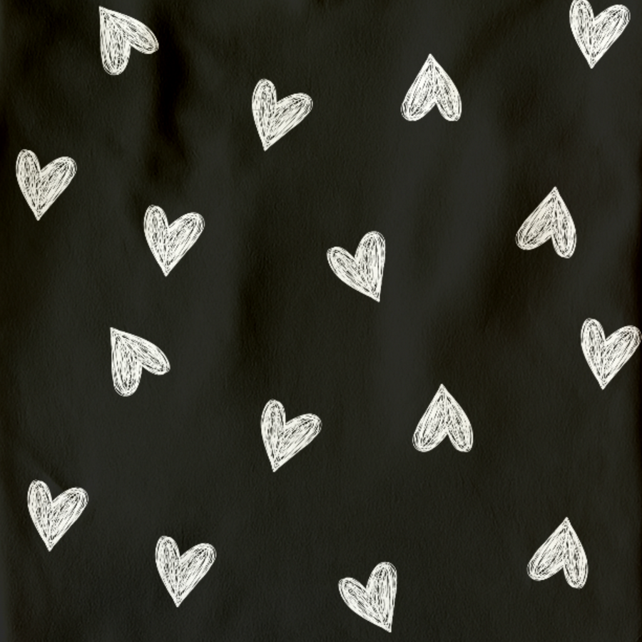 Black Heart pajama print