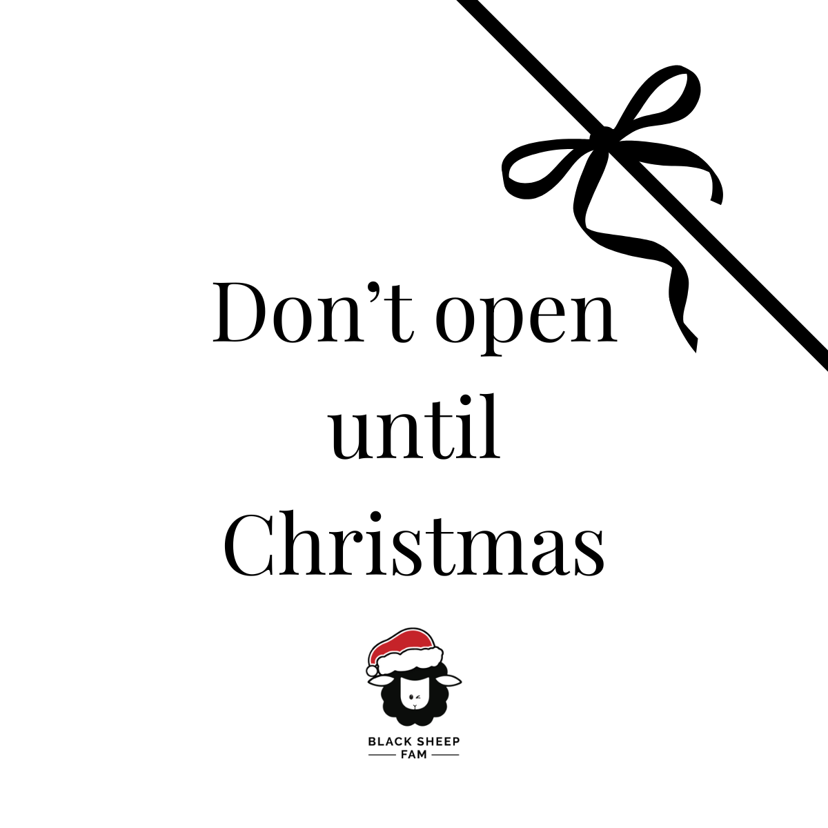 Don't Open Until Sticker