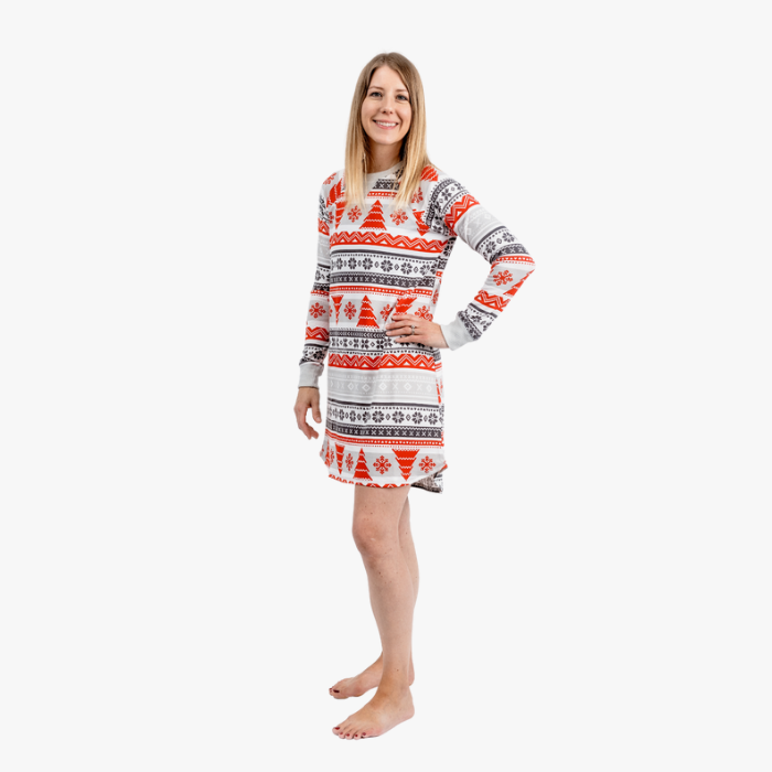 The Black Sheep Fam Nordic Fair Isle Women's Sleep Shirt - Regular Size