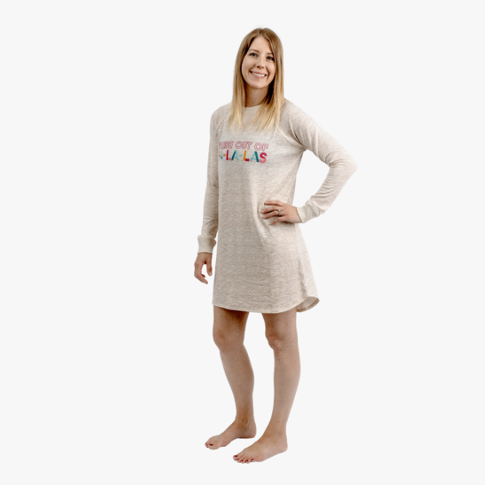 The Black Sheep Fam Oatmeal FALALA Women's Sleep Shirt - Regular Size
