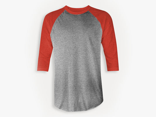 Black Sheep Fam Raglan shirt red and gray