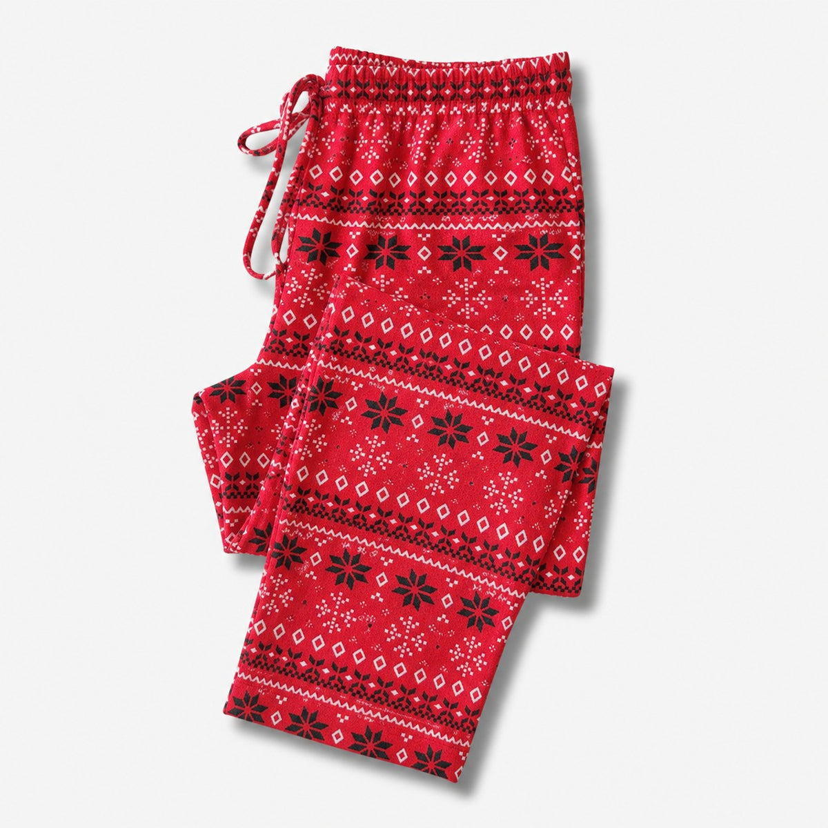 Adults’ Unisex Lounge Pants - Red Fair Isle