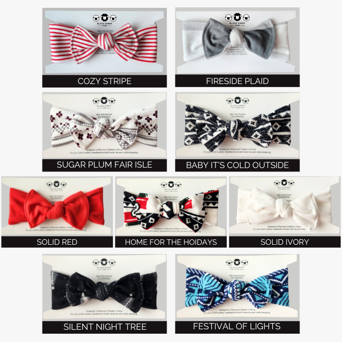 Bow Headband - Sugar Plum Fair Isle