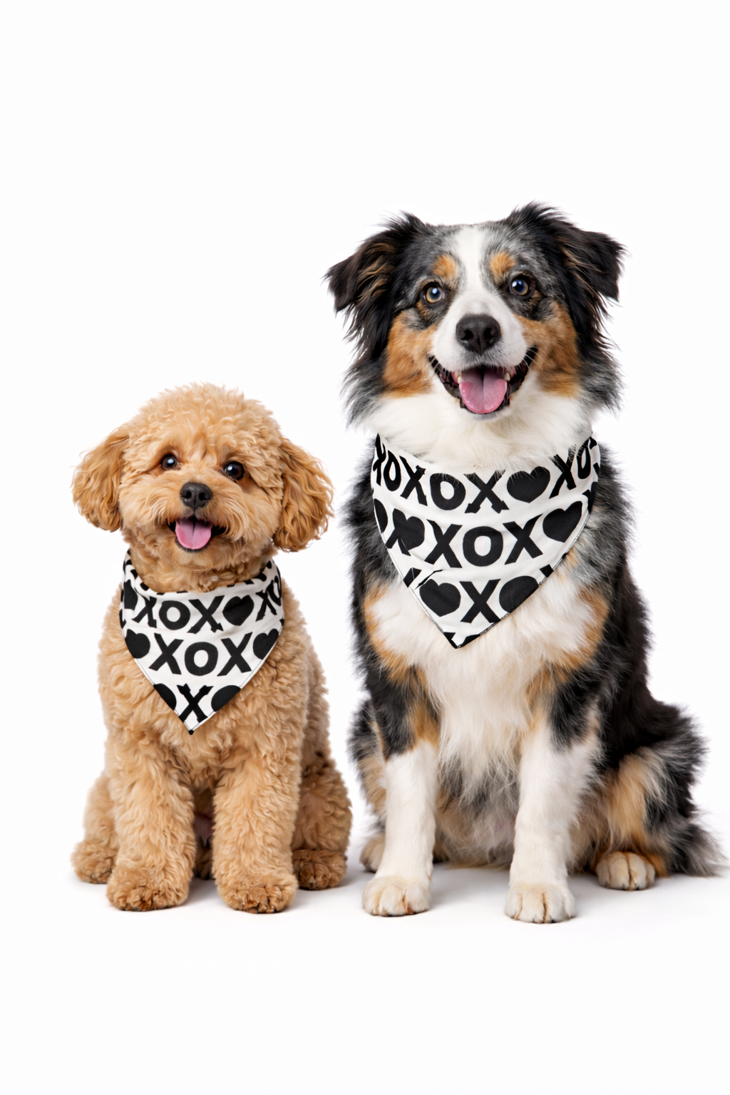 Pet Bandana - White XOXO