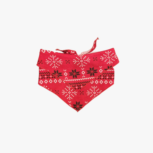 Pet Bandana Red Fair Isle