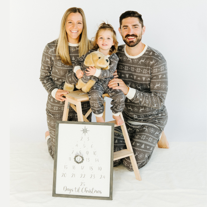 Countdown To Christmas Calendar - Modern Gray