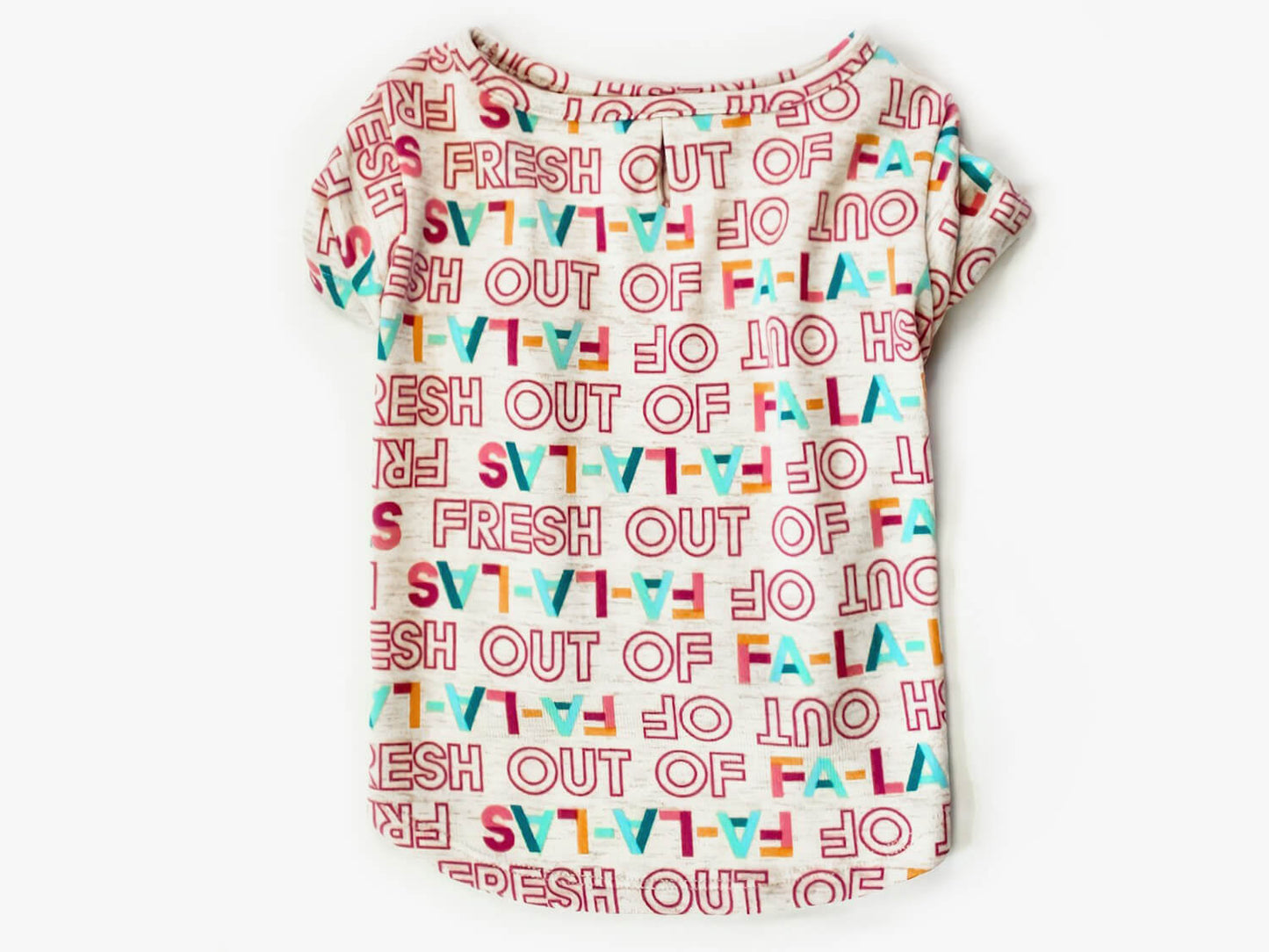 The Black Sheep Fam Oatmeal FALALA Pet Tee - Back
