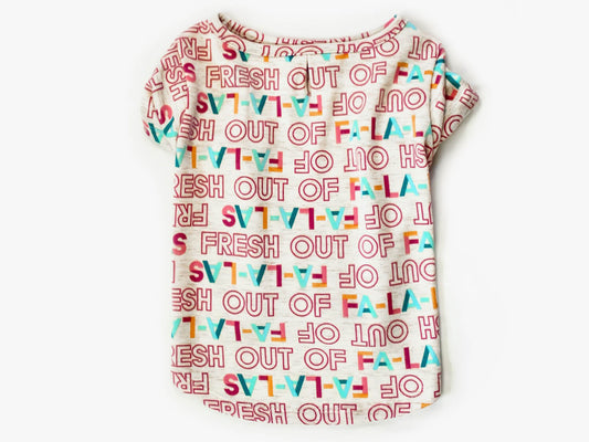 The Black Sheep Fam Oatmeal FALALA Pet Tee - Back