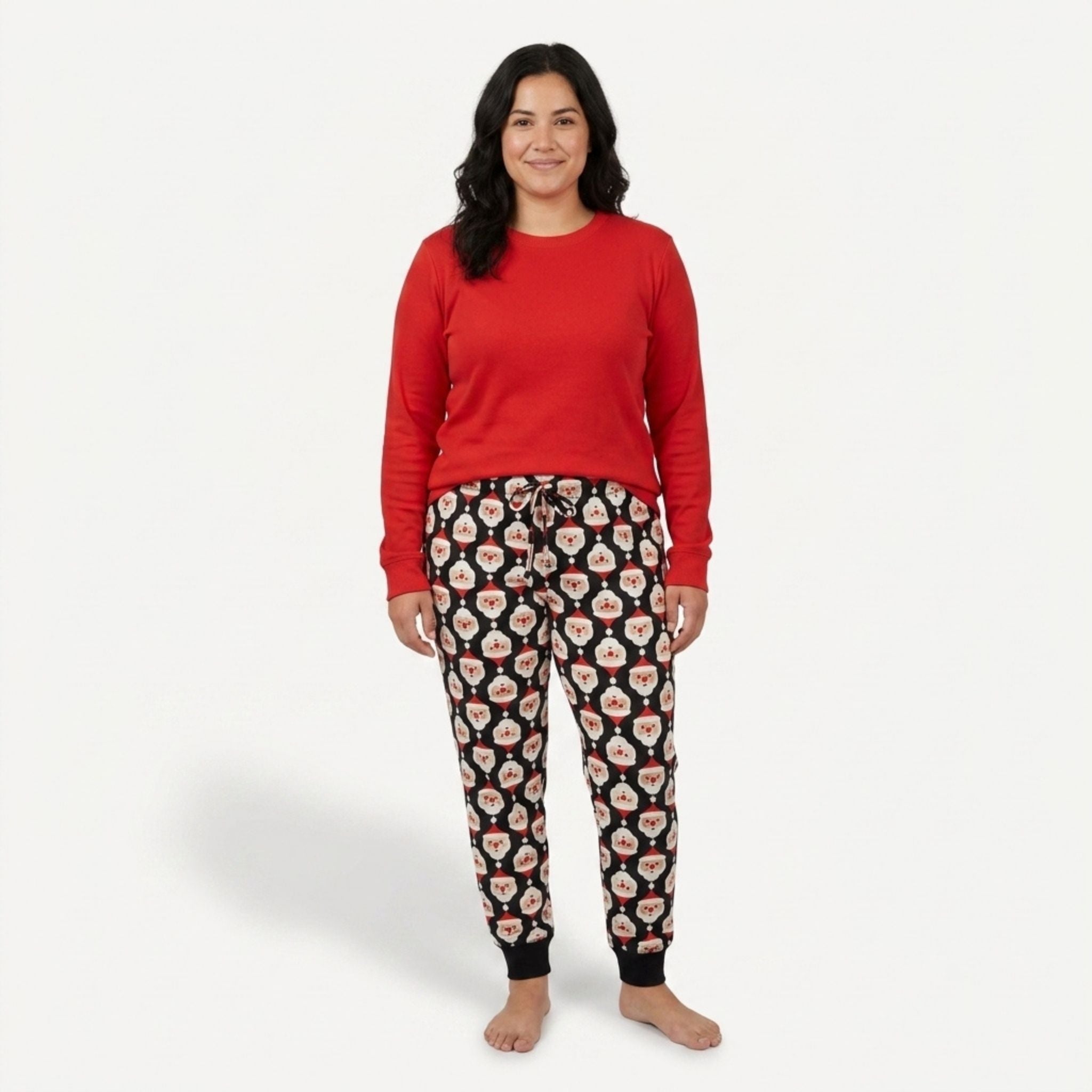 Women’s Jogger Pajama Set - Jolly Santa