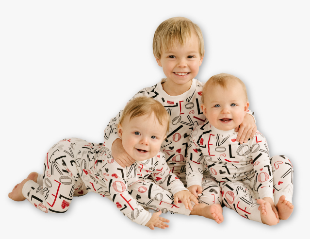 Baby PJ Set - White Love