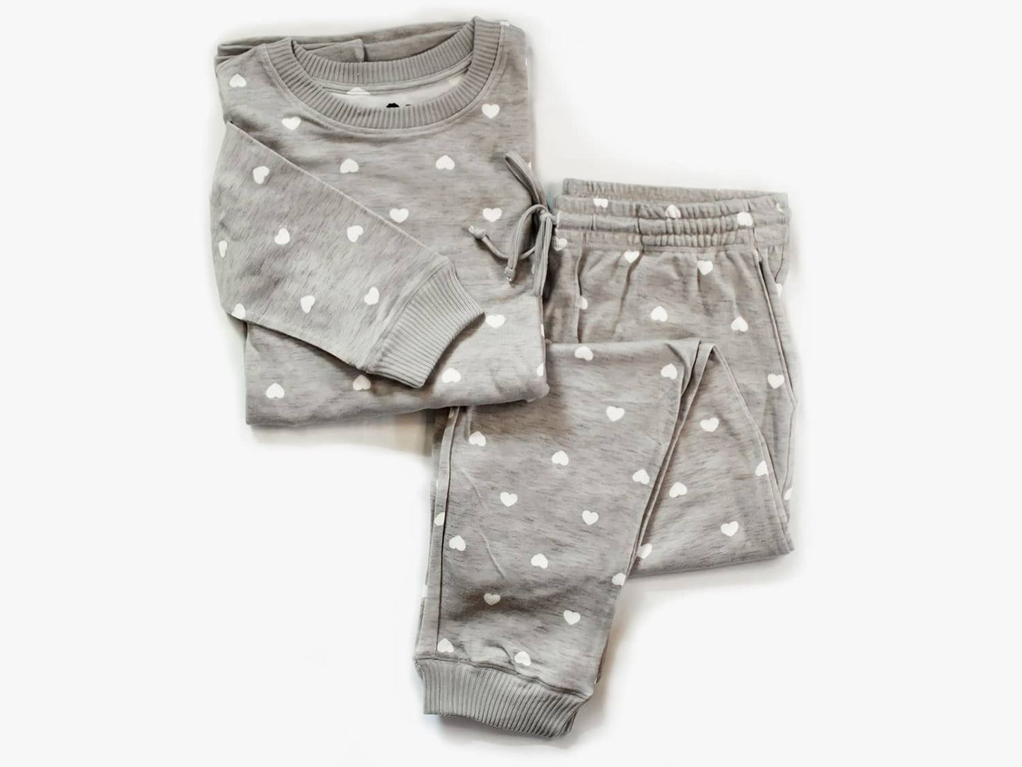 The Black Sheep Fam Mens Gray Hearts Pajama Set