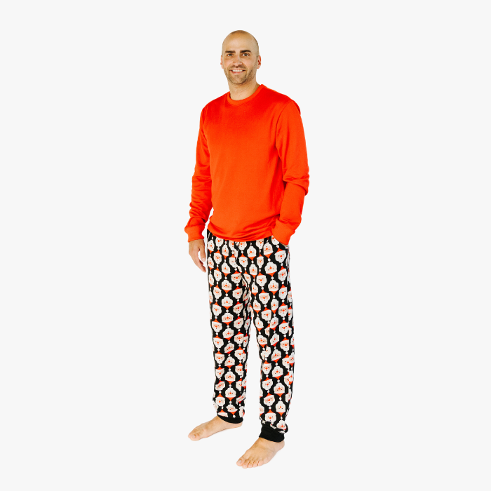 Men’s Jogger Pajama Set - Jolly Santa