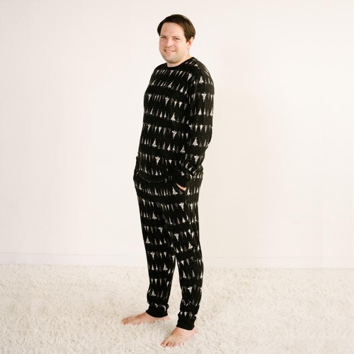Men's Jogger Pajama Set - Silent Night Tree