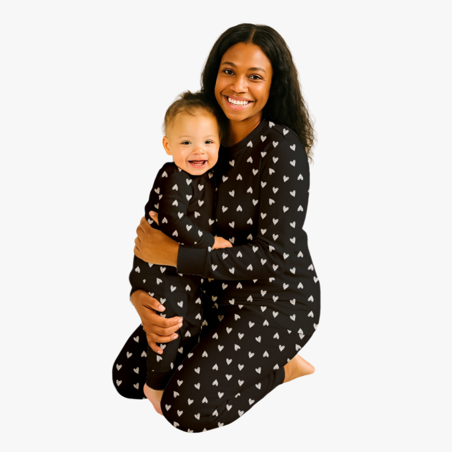 Baby PJ Set - Black Heart