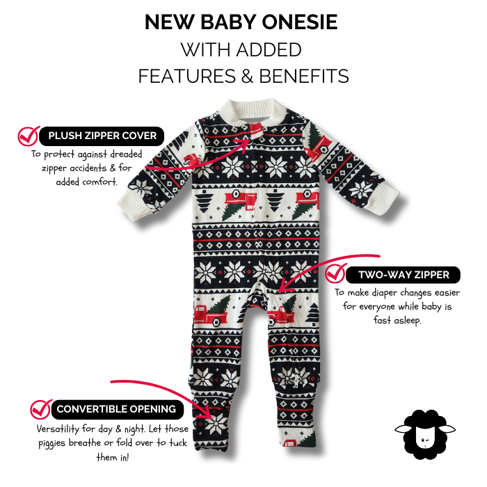 Baby Onesie - Home for the Holidays Fair Isle