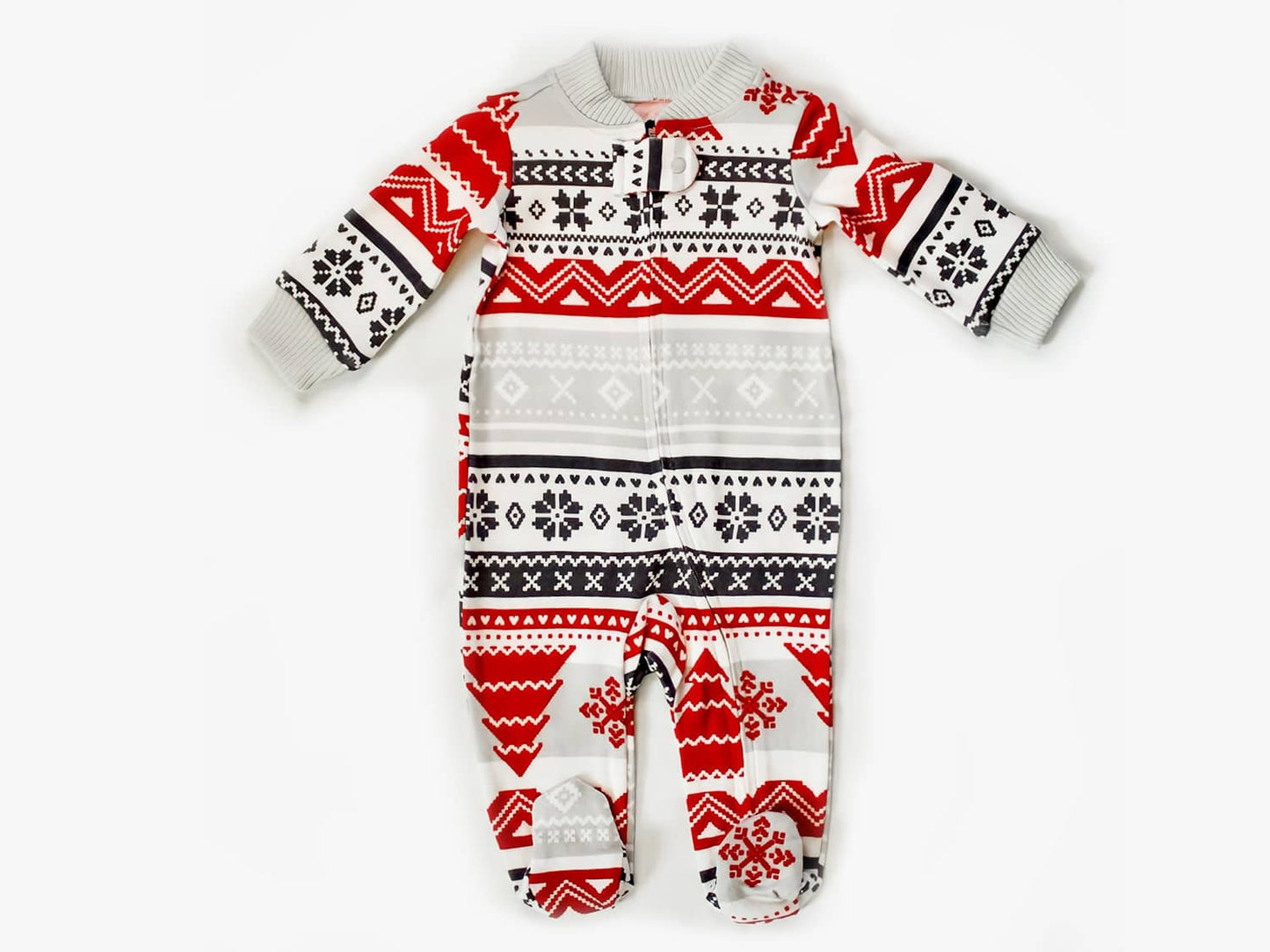 The Black Sheep Fam Nordic Fair Isle Baby Onesie