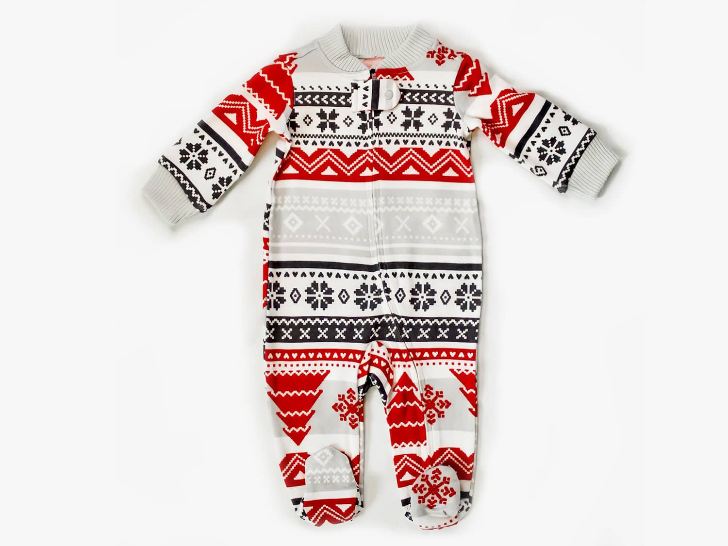 The Black Sheep Fam Nordic Fair Isle Baby Onesie