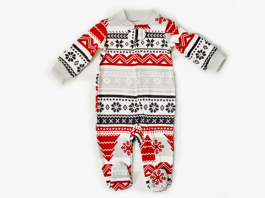 The Black Sheep Fam Nordic Fair Isle Baby Onesie