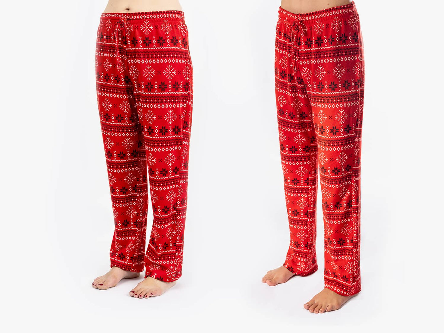 The Black Sheep Fam Adults Red Fair Isle Unisex Lounge Pants