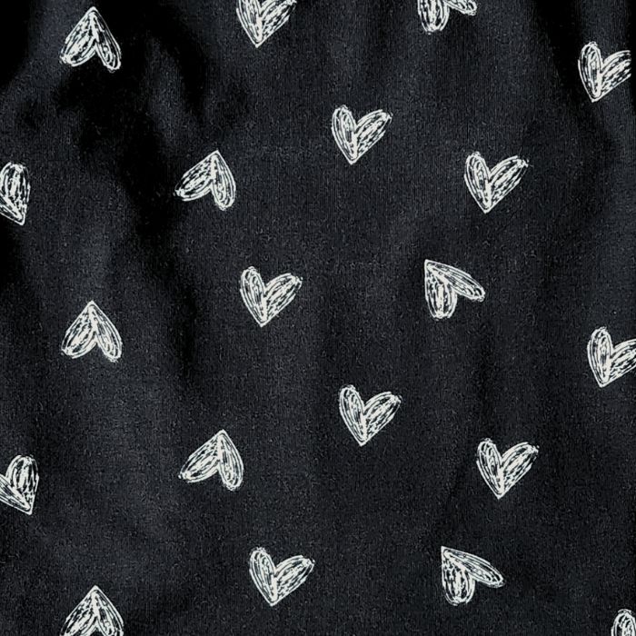 Black Heart pajama print