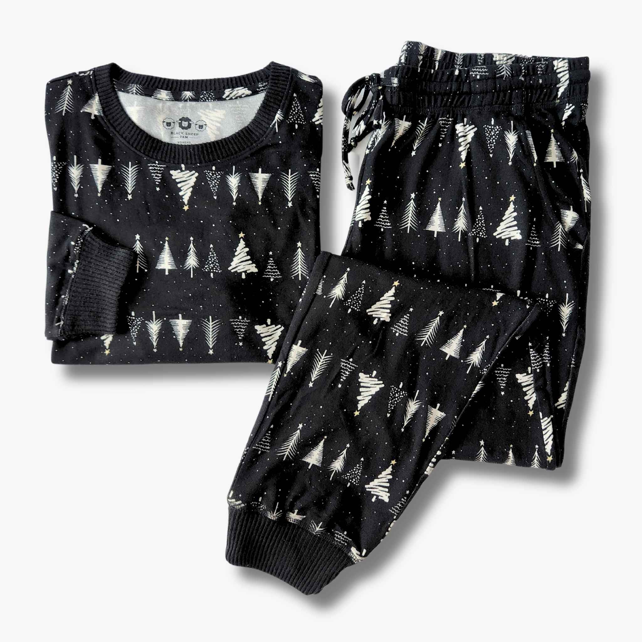 Women's Jogger Pajama Set - Silent Night Tree