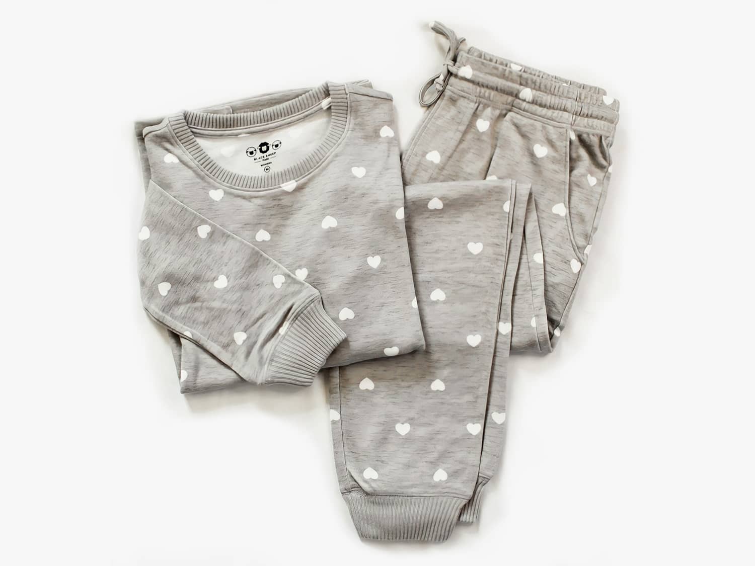 Women’s Jogger Pajama Set - Gray Heart