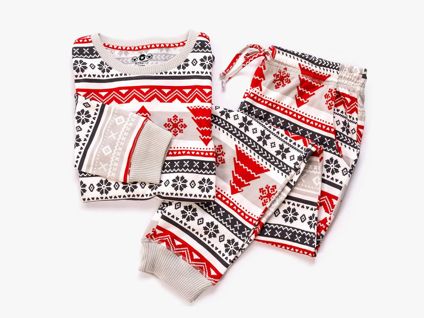 The Black Sheep Fam Women's Nordic Fair Isle Pajama Set