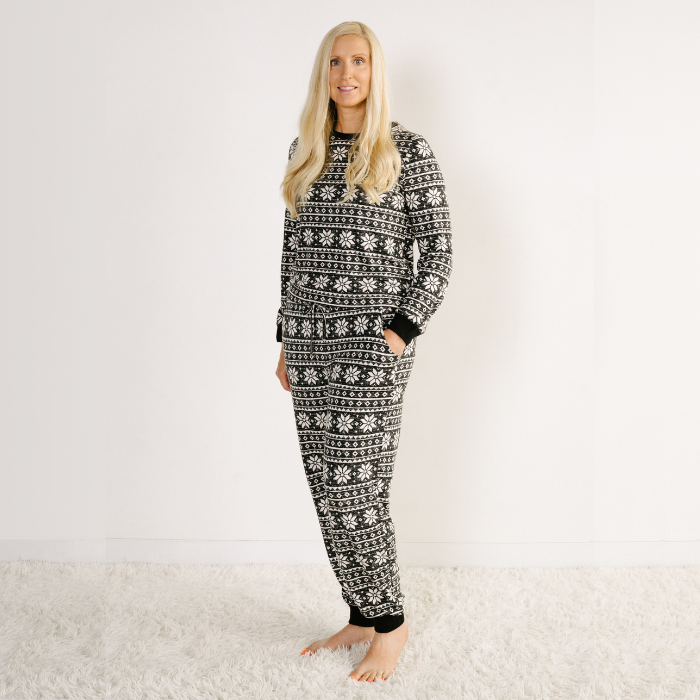 Women's Jogger Pajama Set  - Baby It's Cold Outside Fair Isle