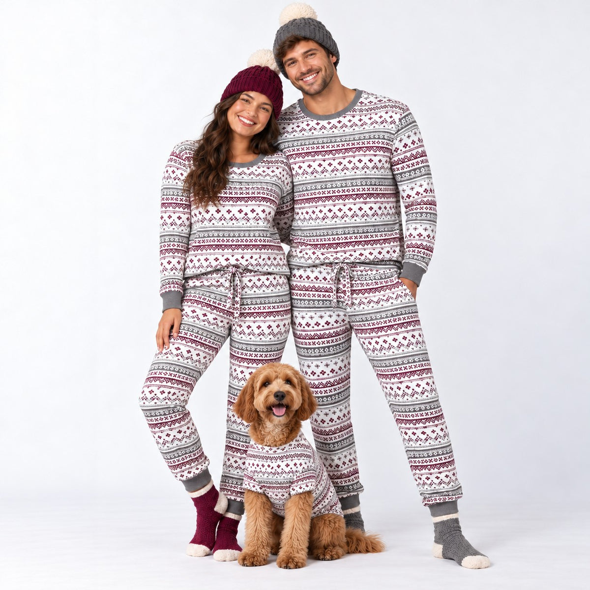 Sugar Plum Fair Isle matching pajamas