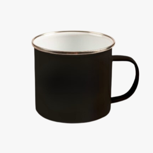 Black Solid Campfire Mug