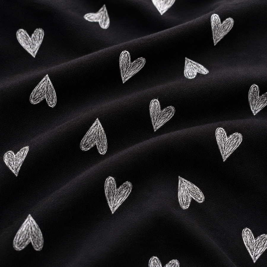 Black Heart pajama print
