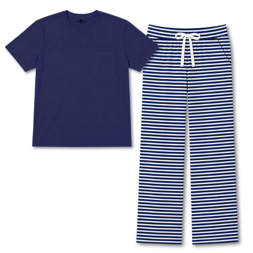 The Whole Crew Cotton Pajama Sets - Midnight Sail