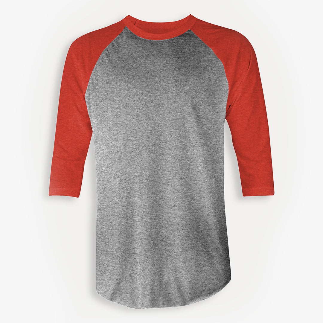 Black Sheep Fam Raglan shirt red and gray