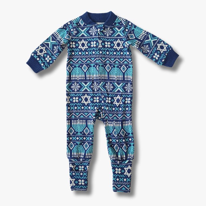 Baby Onesie - Hanukkah Festival of Lights Fair Isle