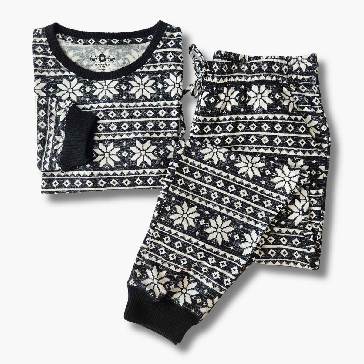 Women’s Jogger Pajama Set - Baby It’s Cold Outside Fair Isle