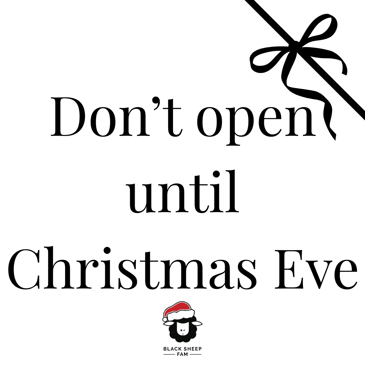 Don't Open Until Sticker