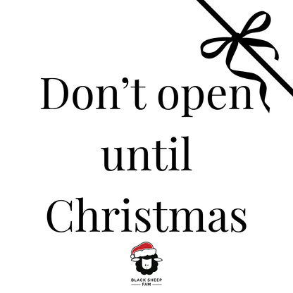 Don't Open Until Sticker