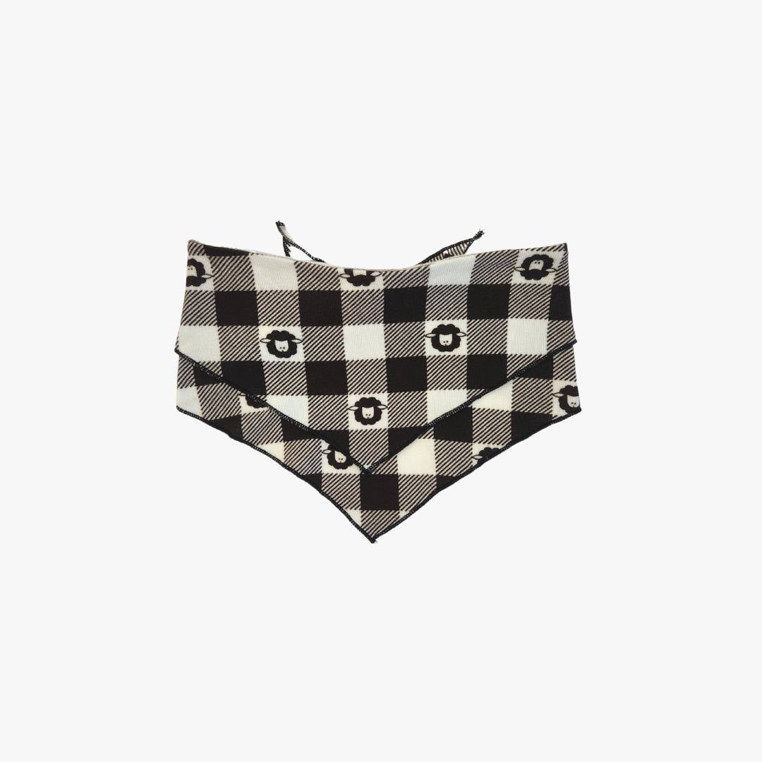 Pet Bandana Black White Black Sheep Buffalo