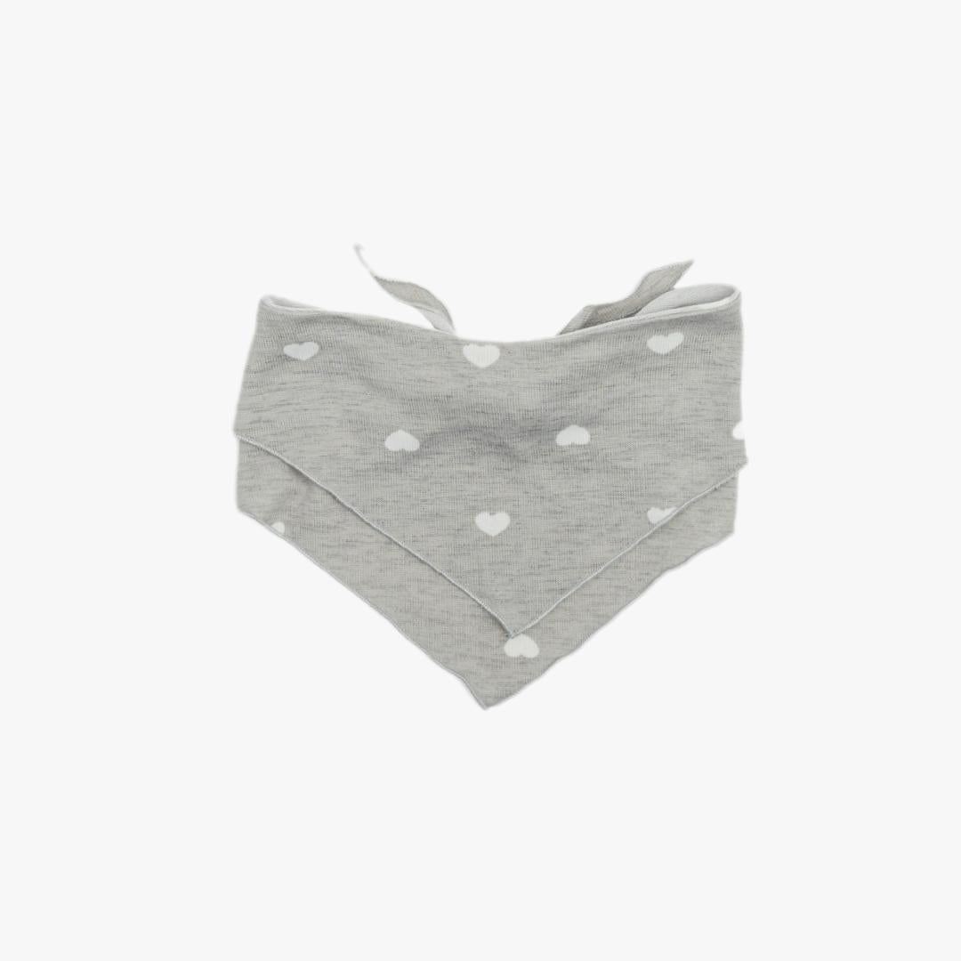 Pet Bandana Gray Hearts