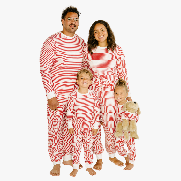 Women s Jogger Pajama Set Cozy Stripe Black Sheep Fam