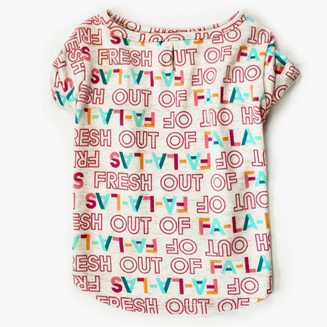 The Black Sheep Fam Oatmeal FALALA Pet Tee - Back