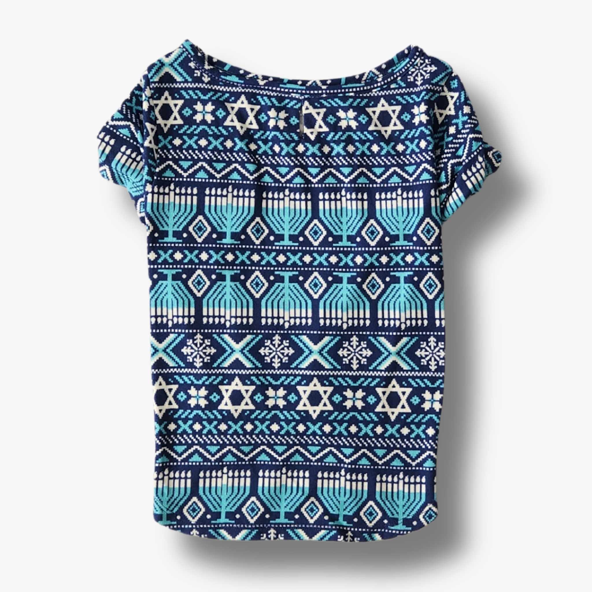 Pet T-Shirt - Hanukkah Festival of Lights Fair Isle