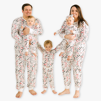 Women's Jogger Pajama Set  - White Love