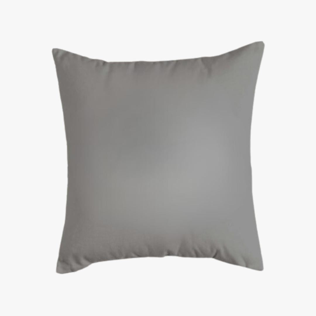 Gray throw pillow cover