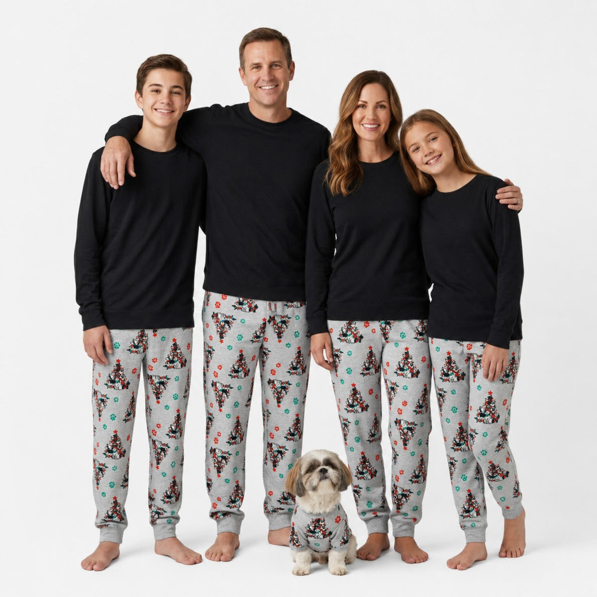 Men’s Jogger Pajama Set - Gray Pets