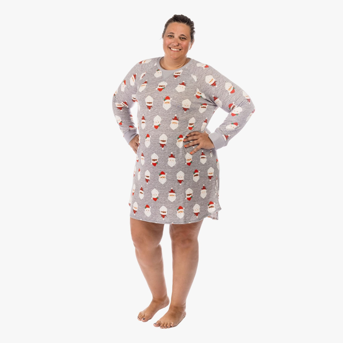 Women’s Sleepshirt - Gray Santa