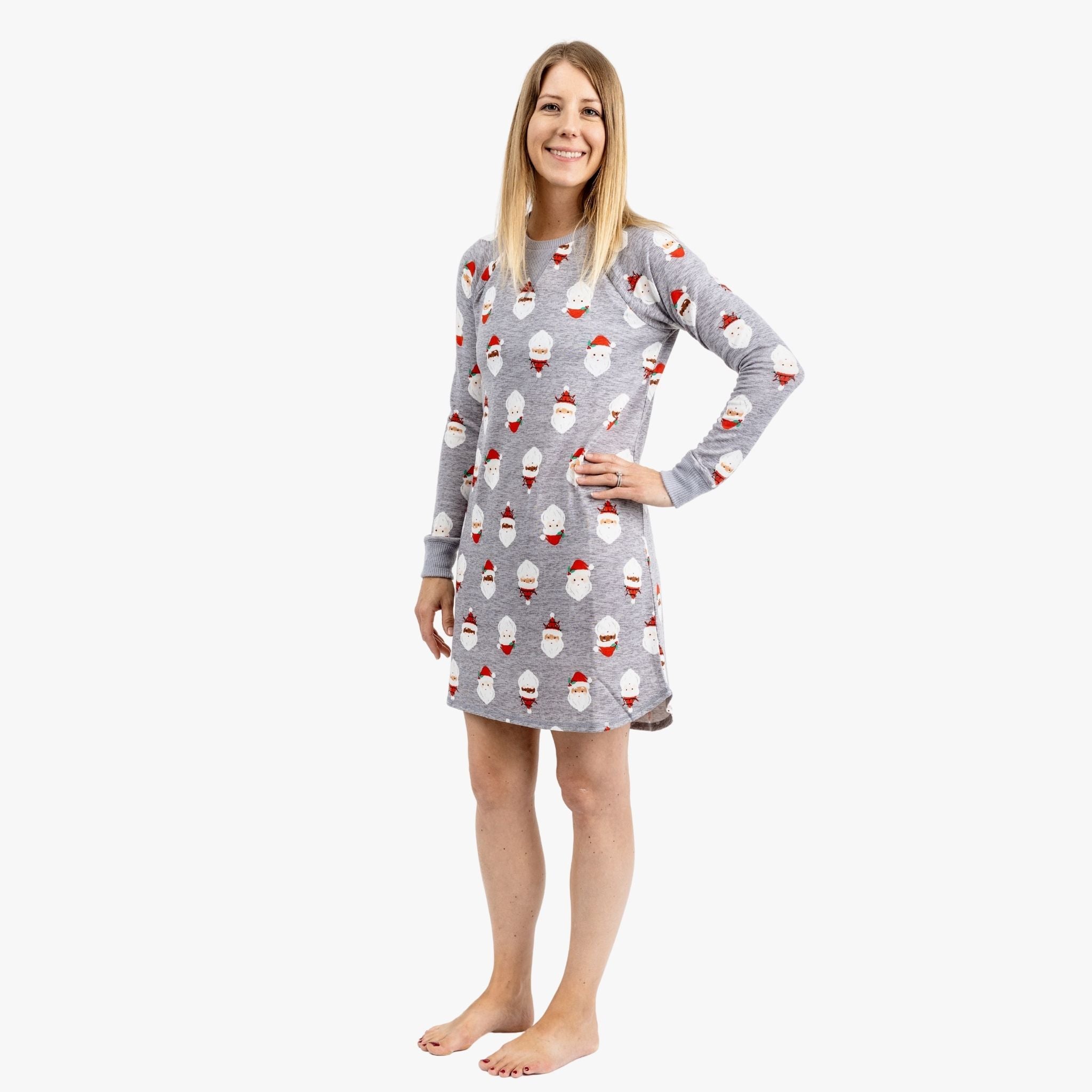 Women’s Sleepshirt - Gray Santa