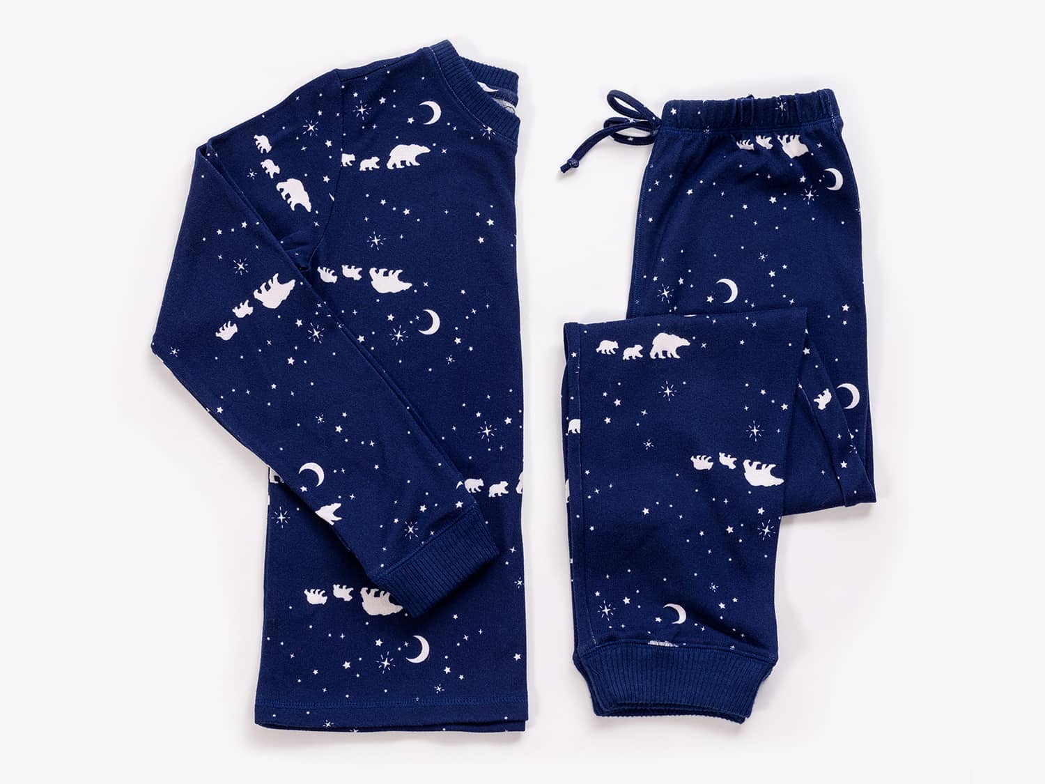 The Black Sheep Fam Kids' Navy Bear Pajama Set