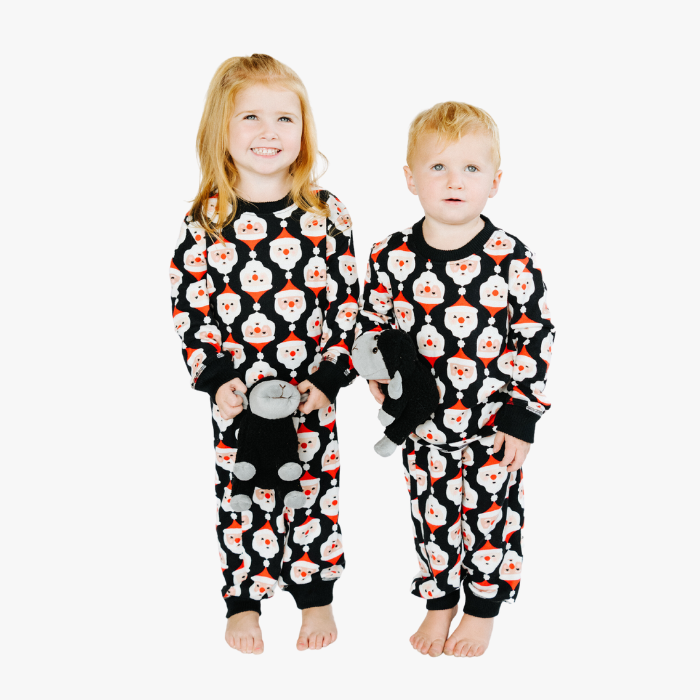 Kids’ Unisex Jogger Pajama Set - Jolly Santa