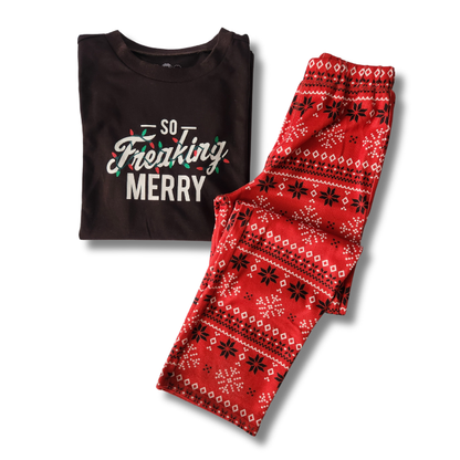 Kids Everyday PJ Set - Merry/Red Fair Isle